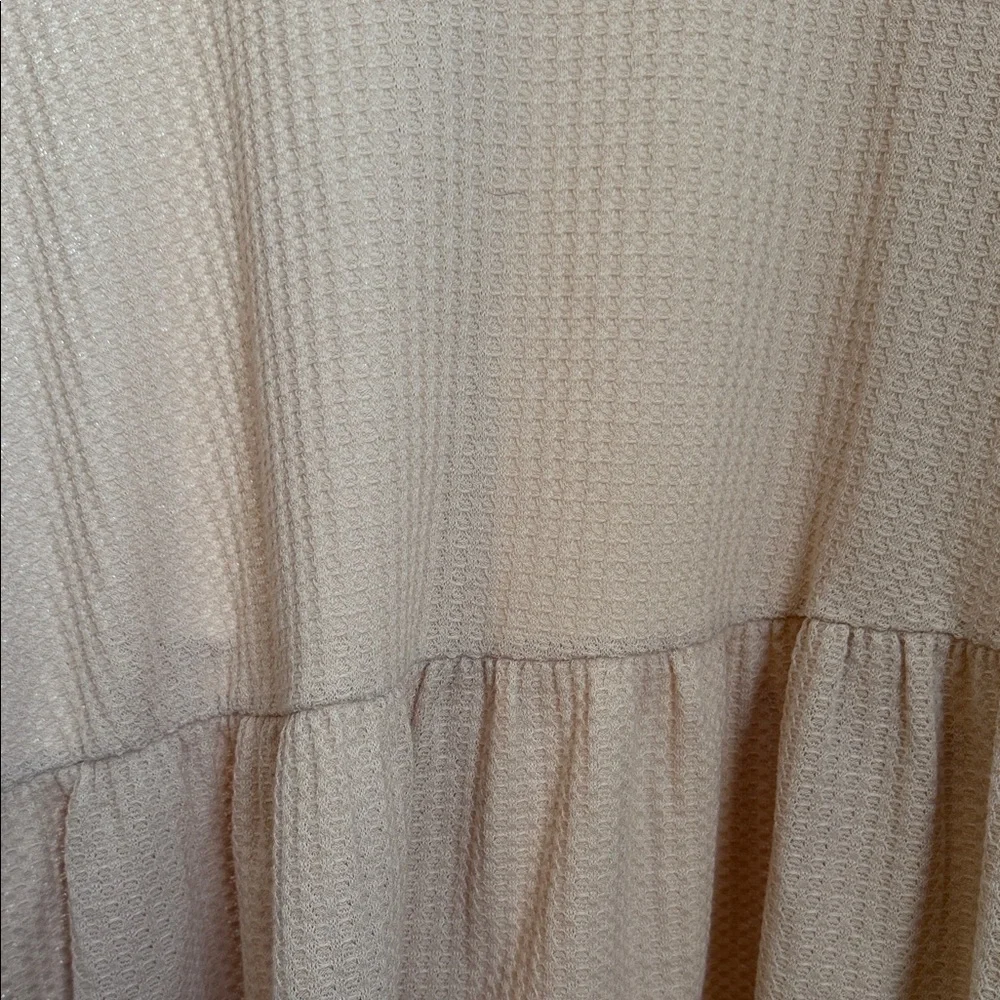 SHEIN Cream Textured Ruffle Sleeve Blouse - Picture 2 of 4